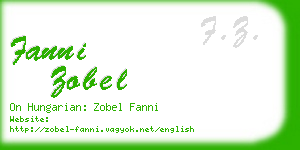 fanni zobel business card